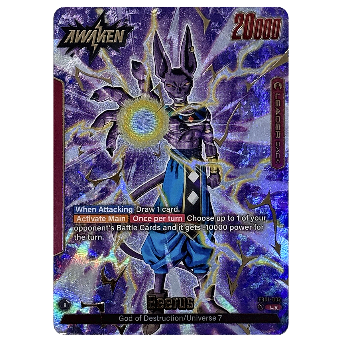 Beerus FB01-002 L★ Awakened Pulse Fusion World Einzelkarte