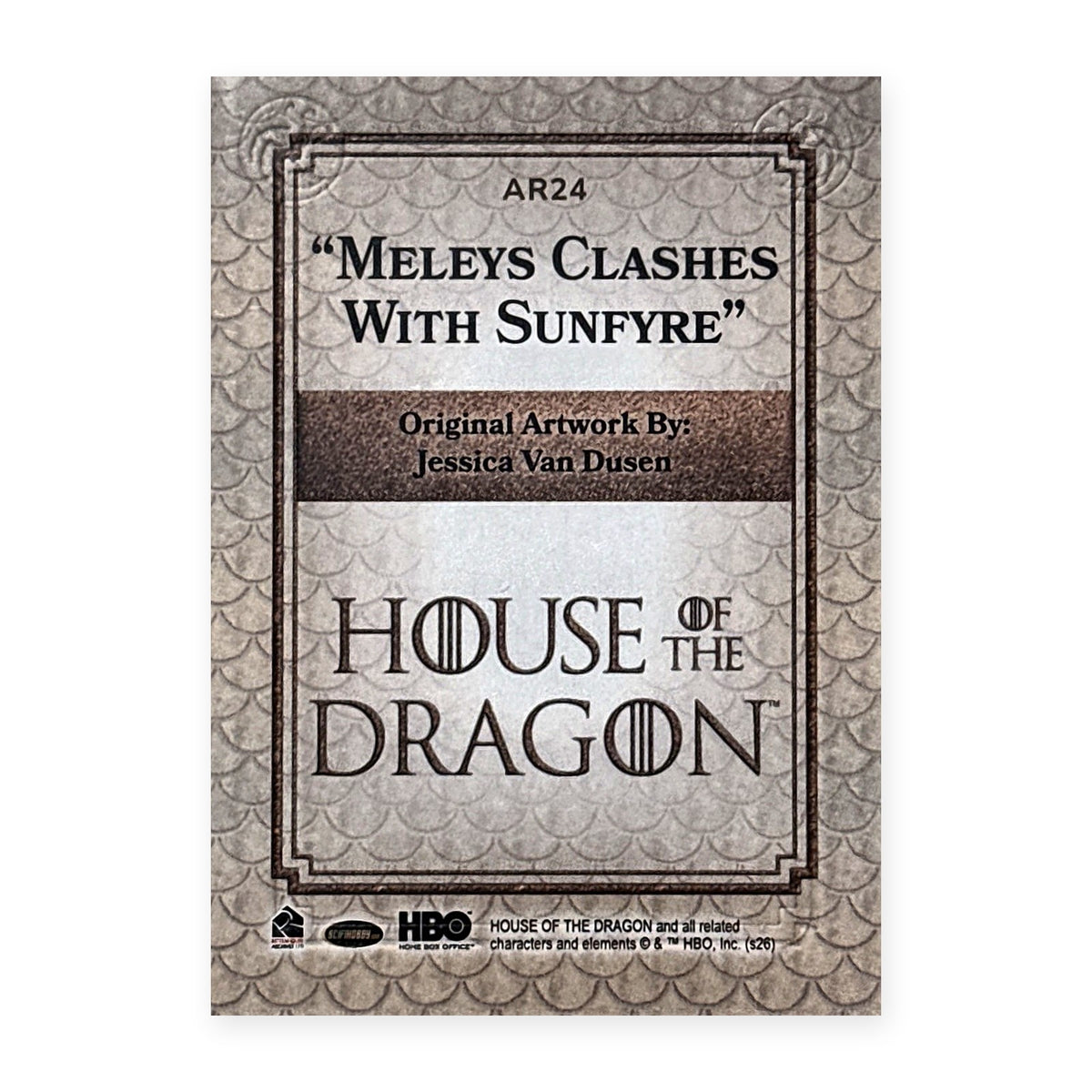 Meleys Clashes With Sunfyre AR24 HotD Series 2 Rückseite
