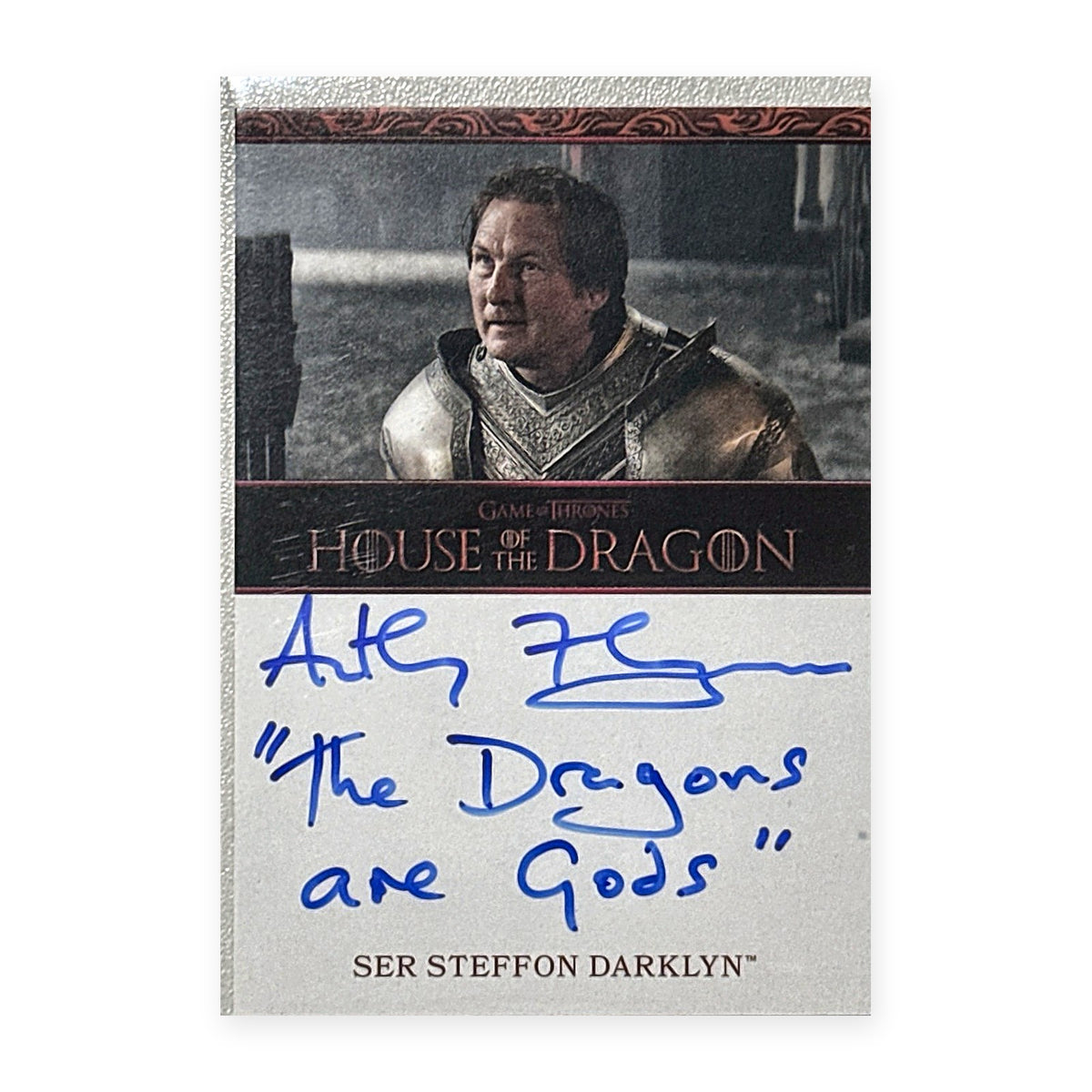 Anthony Flanagan Ser Steffon Darklyn Autograph HotD Series 2 Vorderseite