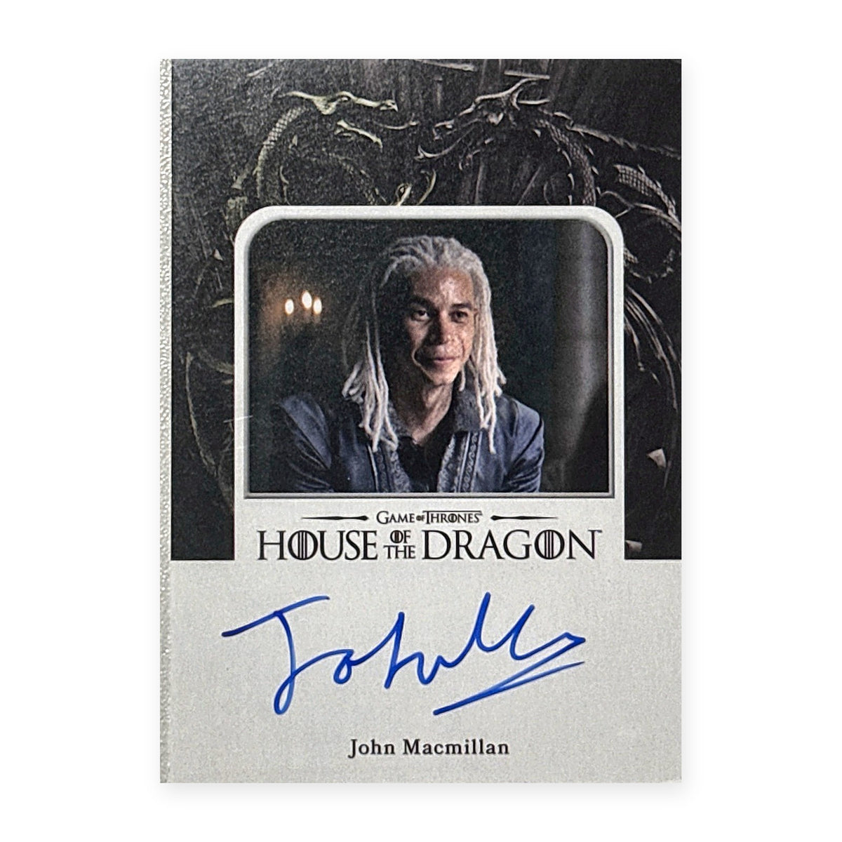 John Macmillan Ser Laenor Velaryon Autograph HotD Series 2 Vorderseite