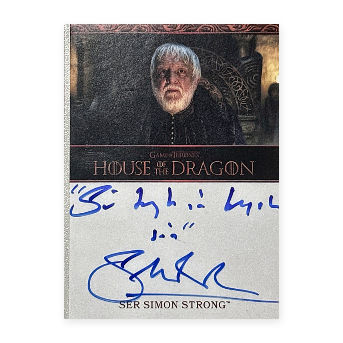 Simon Russell Beale Ser Simon Strong Autograph HotD Series 2 Vorderseite