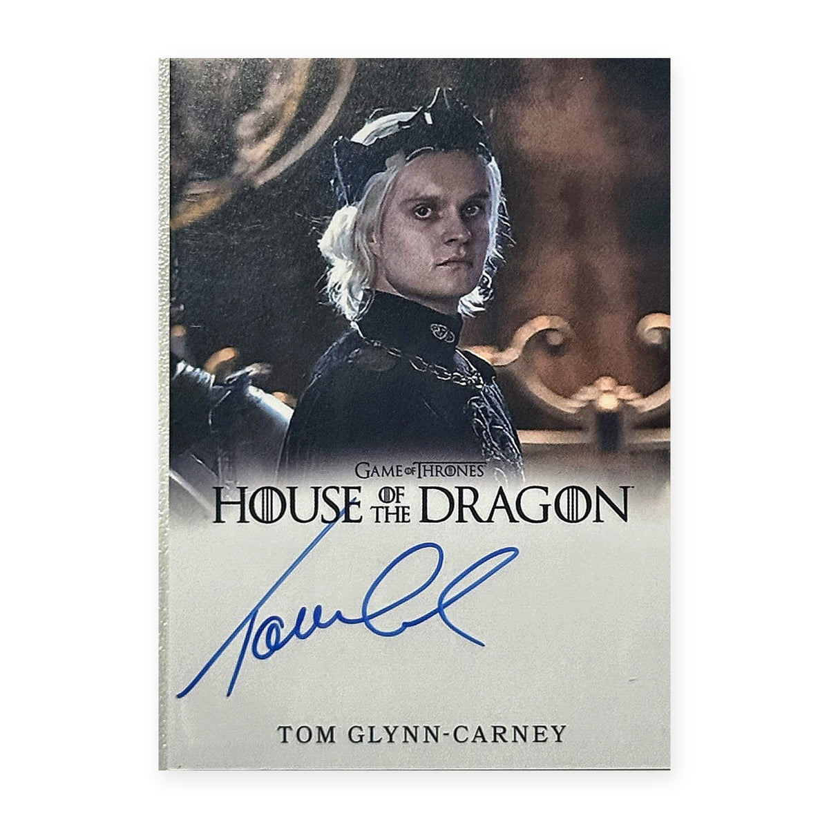 Tom Glynn-Carney King Aegon II Targaryen Autograph HotD Series 2 Vorderseite