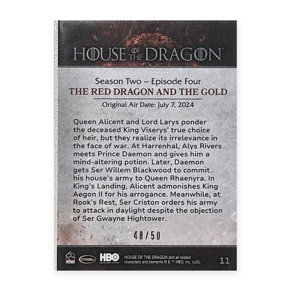 The Red Dragon and the Gold 11 HotD Series 2 Rückseite