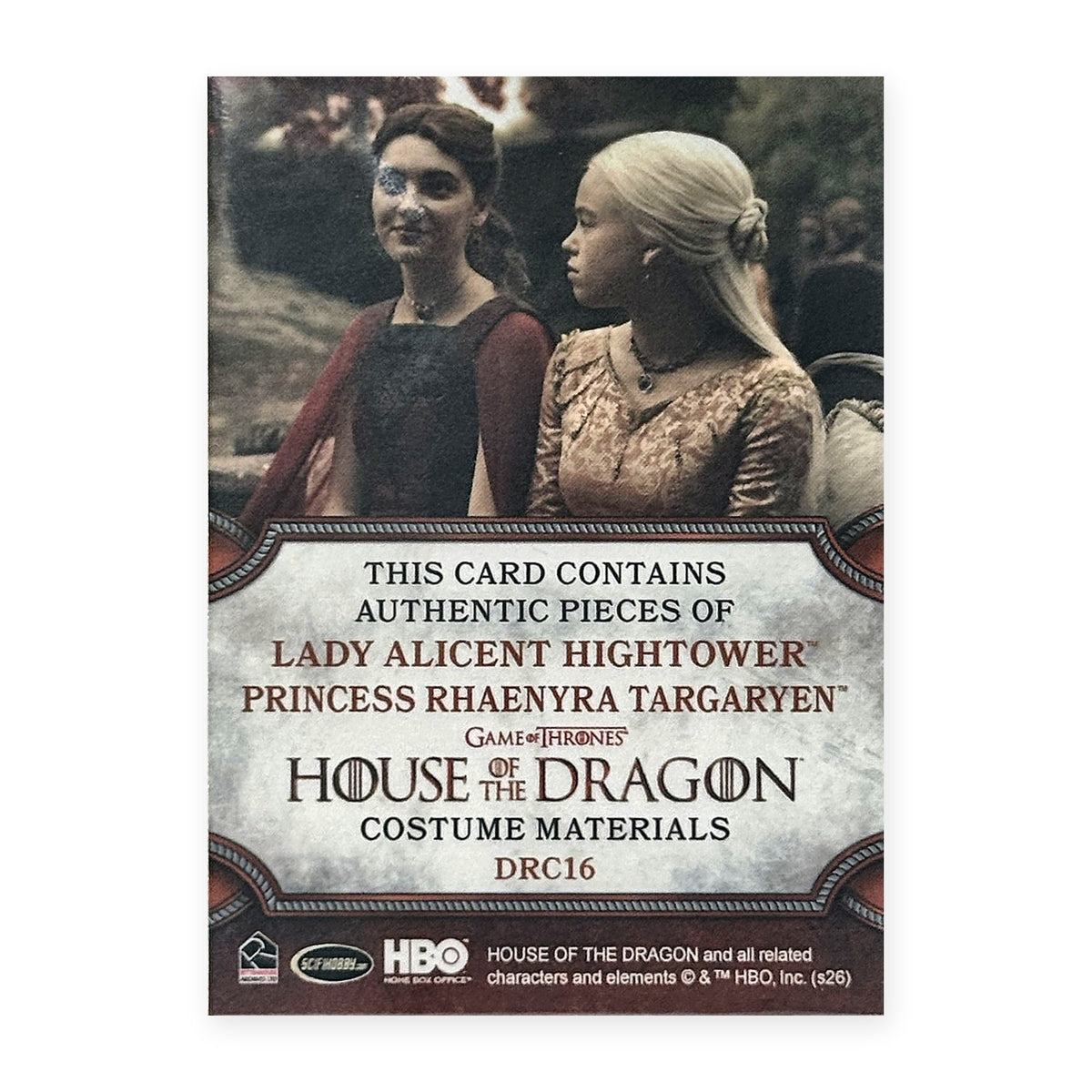Lady Alicent Hightower & Princess Rhaenyra Targaryen DRC16 HotD Series 2 Rückseite