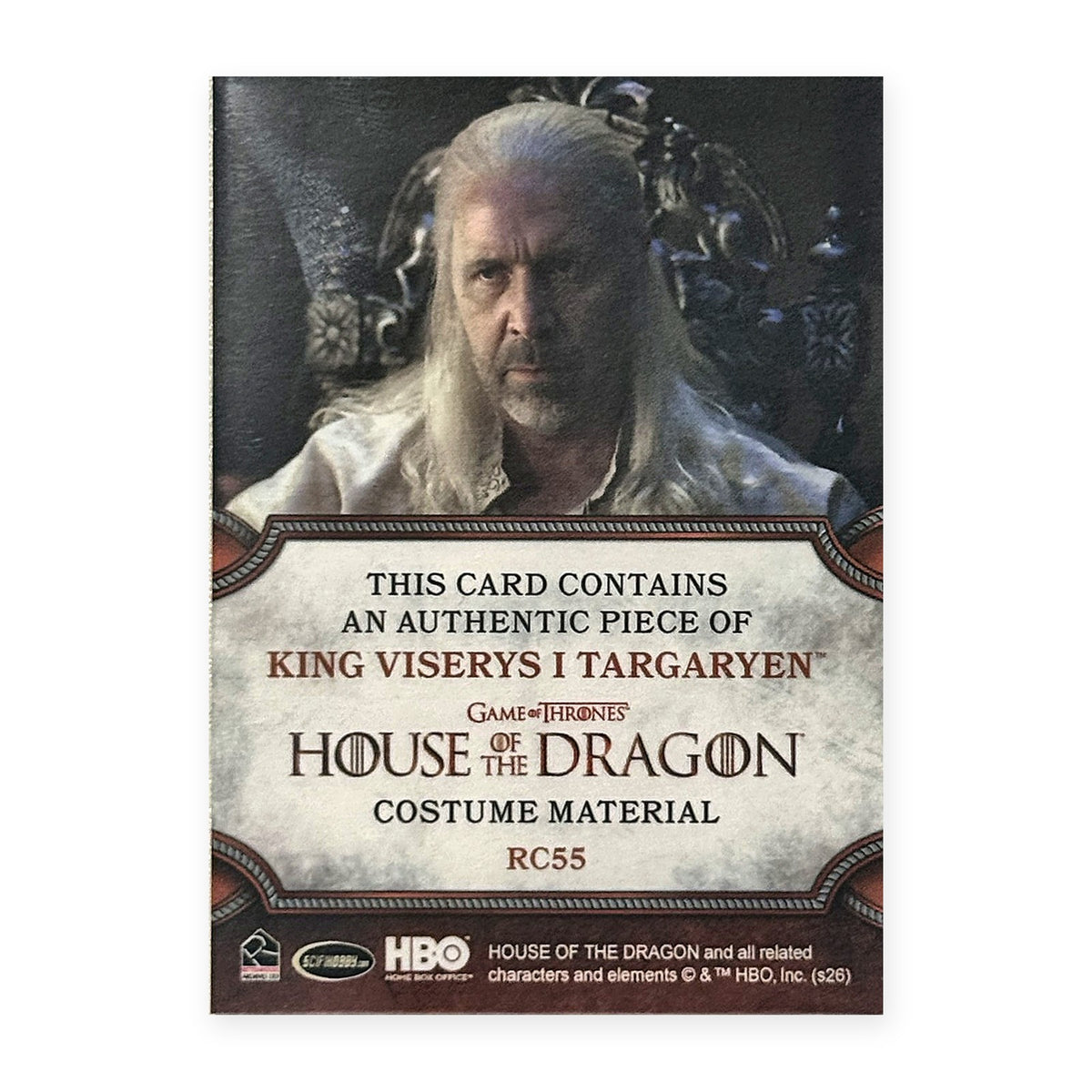 King Viserys I Targaryen RC55 HotD Series 2 Rückseite