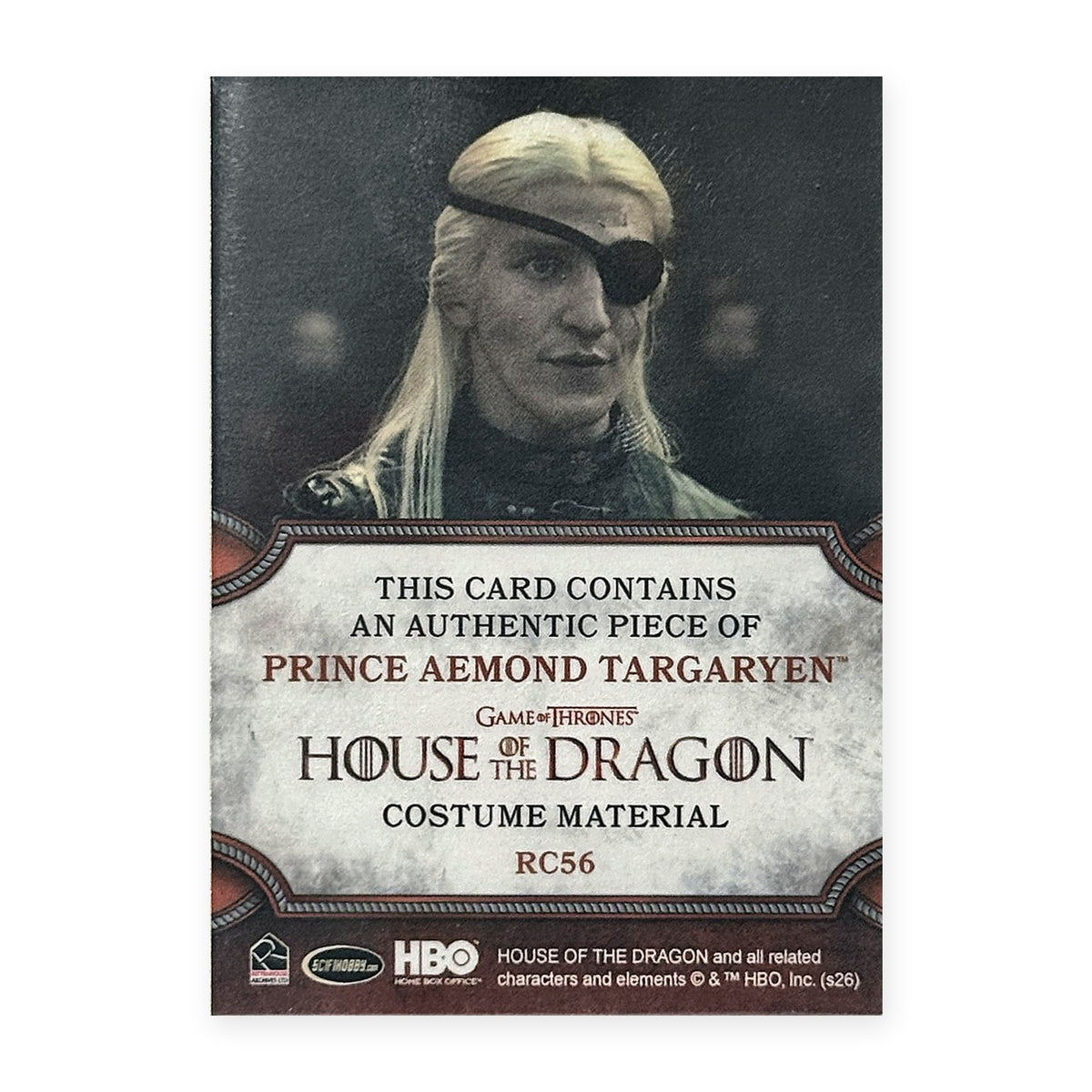 Prince Aemond Targaryen RC56 HotD Series 2 Rückseite