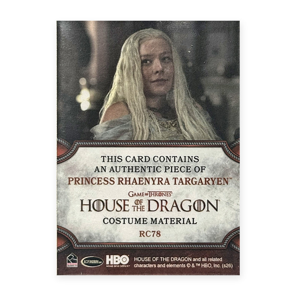 Princess Rhaenyra Targaryen RC78 HotD Series 2 Rückseite