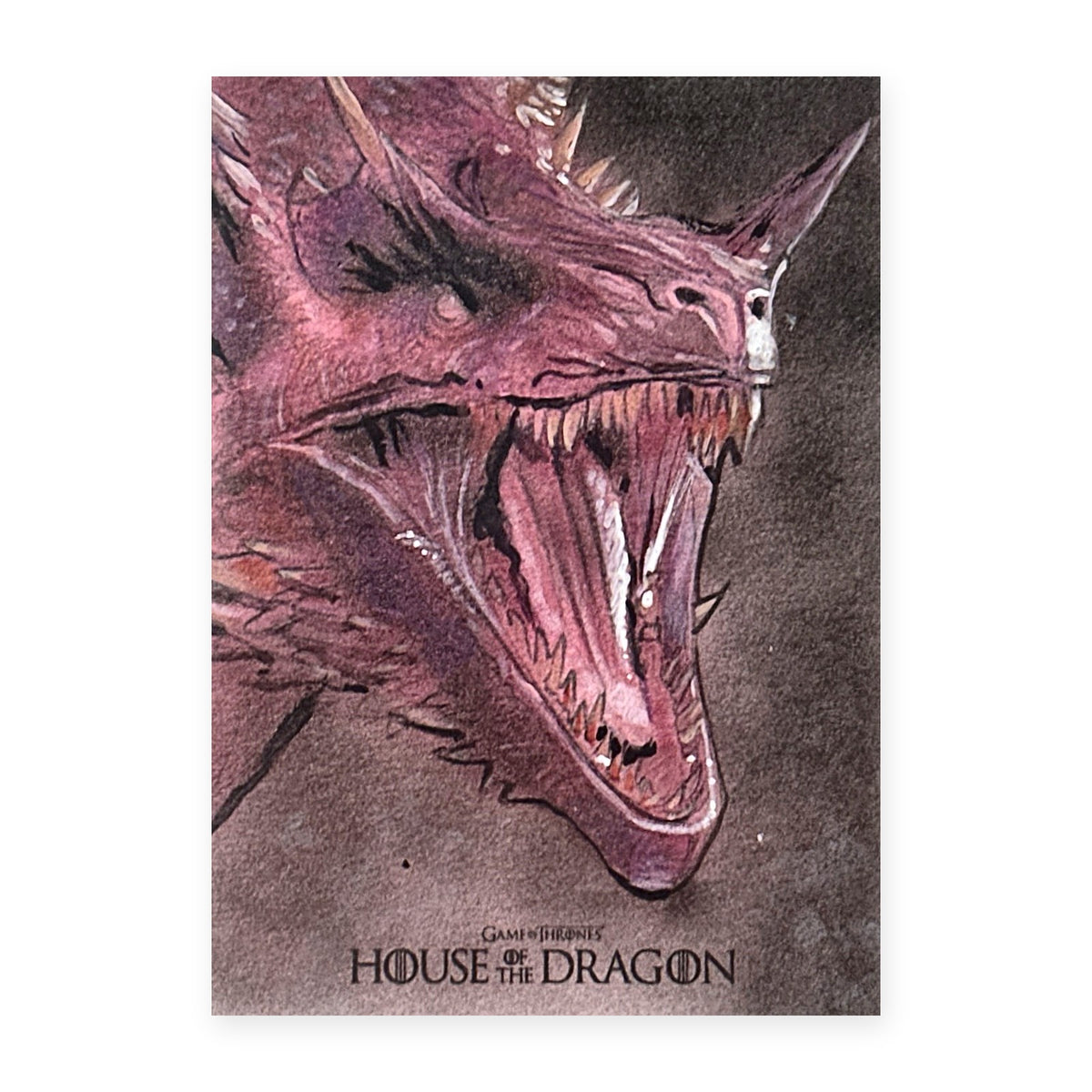 Red Dragon Sketch Card 1/1 HotD Series 2 Vorderseite