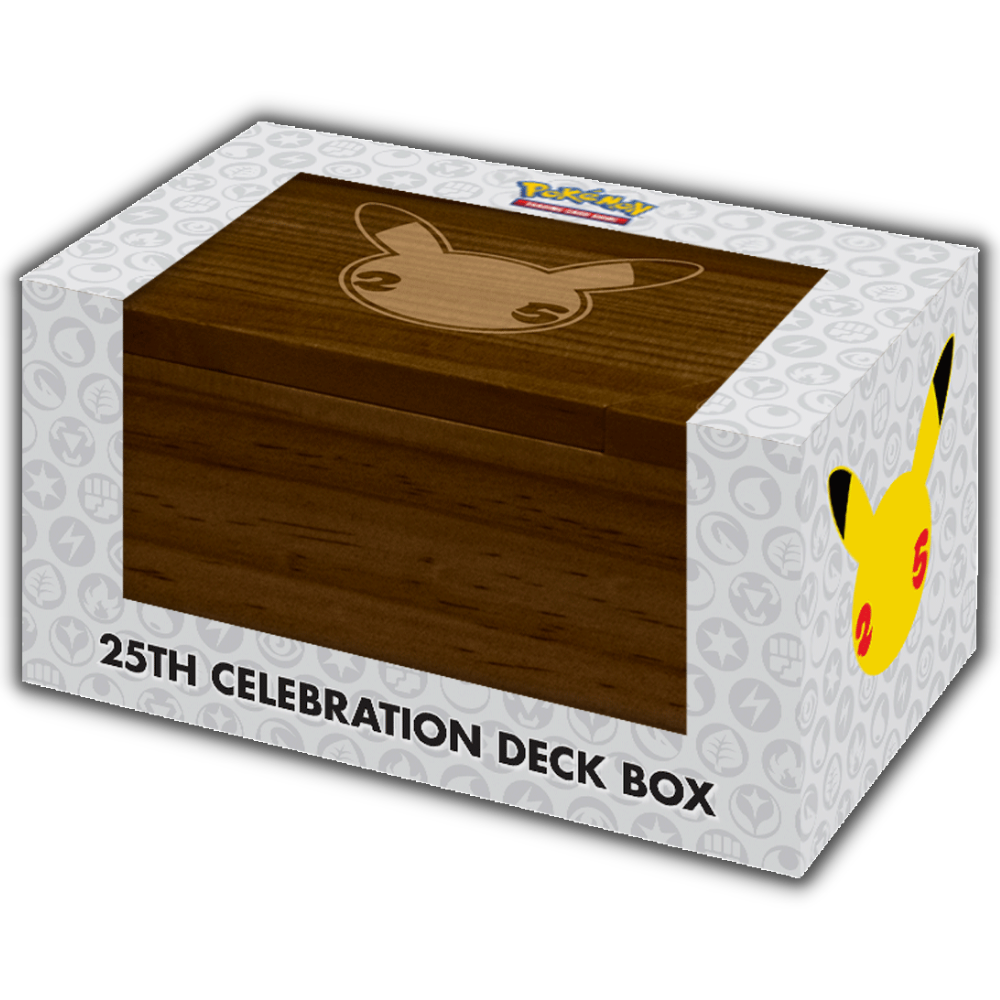 Ultra Pro - Pokemon 25th Anniversary - Deckbox aus dunklem Holz